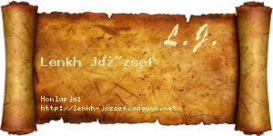 Lenkh József névjegykártya